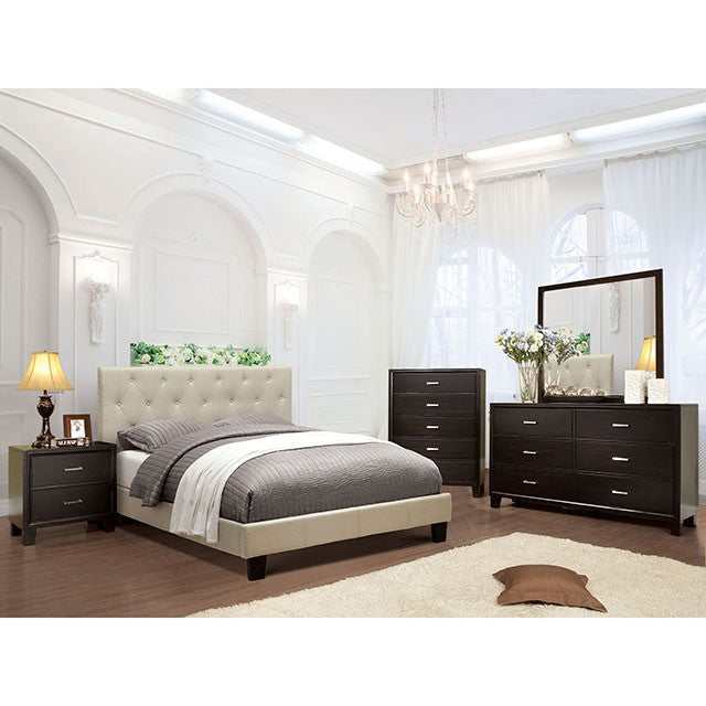 Leeroy Ivory Eastern King Bed - Ornate Home