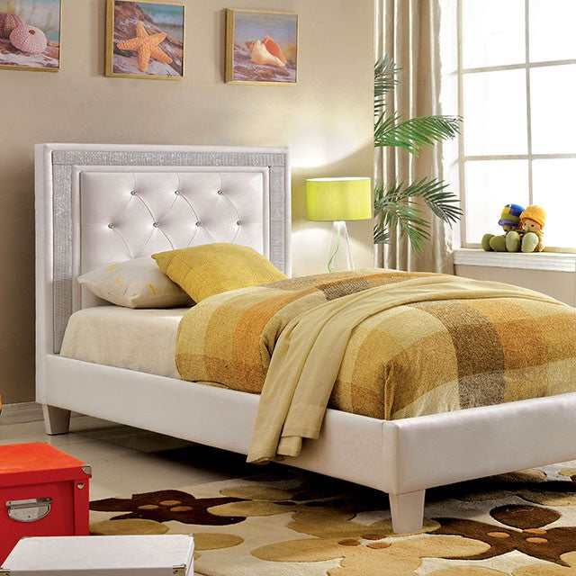 Lianne White Twin Bed - Ornate Home