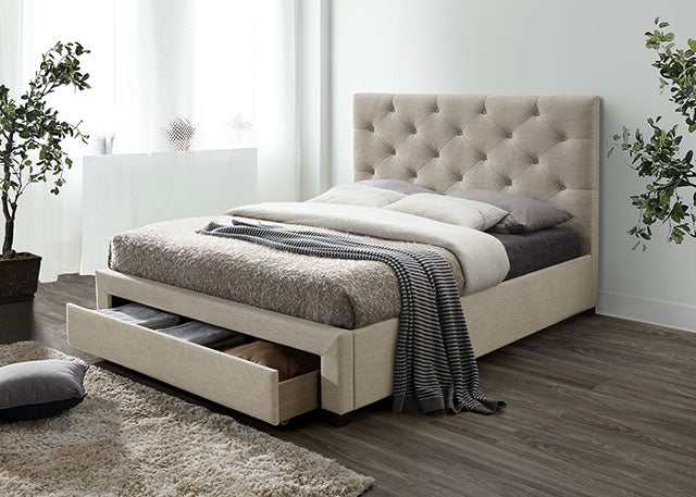 Sybella Beige Twin Bed - Ornate Home