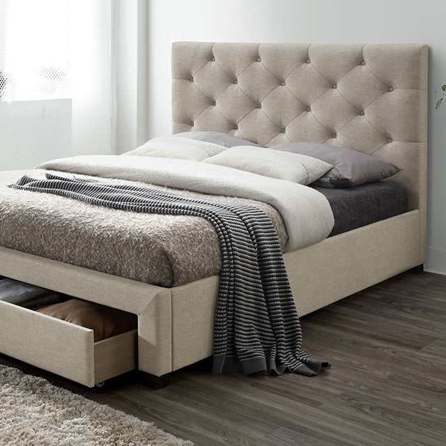 Sybella Beige Twin Bed - Ornate Home