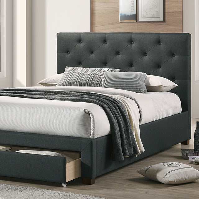 Sybella Dark Gray Full Bed - Ornate Home