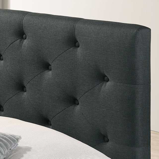 Sybella Dark Gray Eastern King Bed - Ornate Home