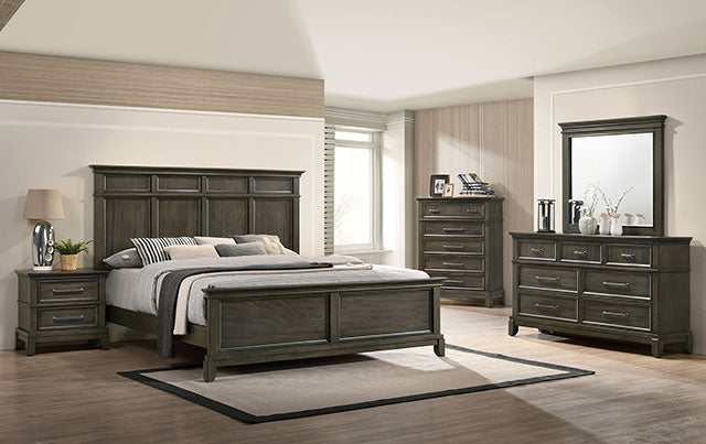 Houston Gray Queen Bed - Ornate Home