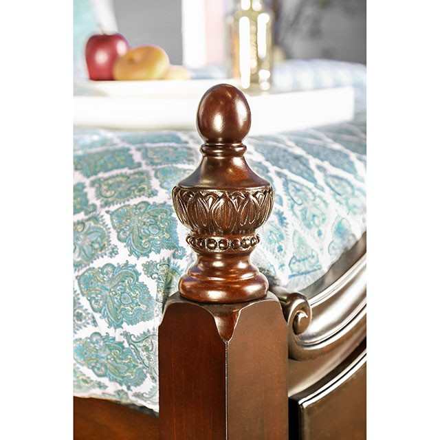 Mandura Cherry Eastern King Bed - Ornate Home