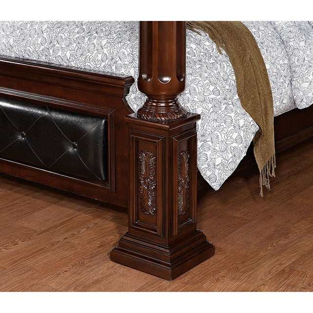 Mandalay Brown Cherry Queen Bed - Ornate Home