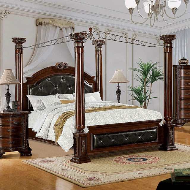 Mandalay Brown Cherry Queen Bed - Ornate Home