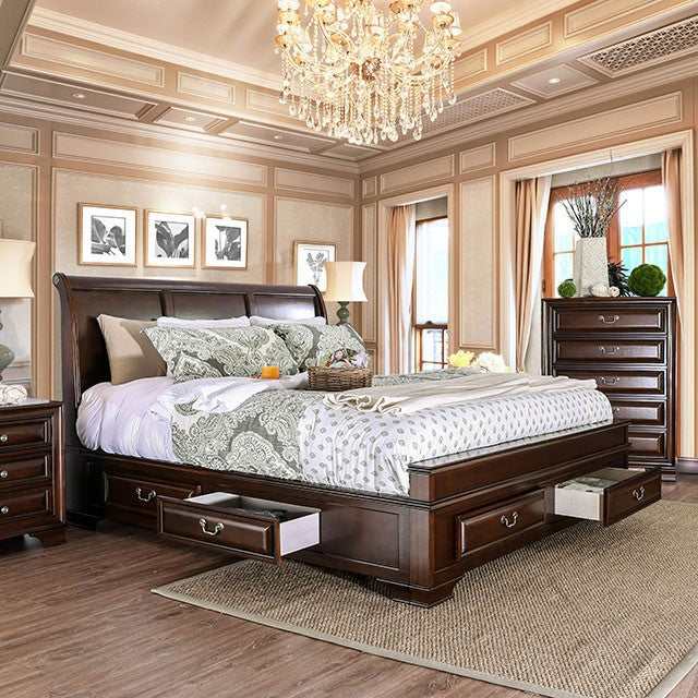 Brandt Brown Cherry Queen Bed - Ornate Home