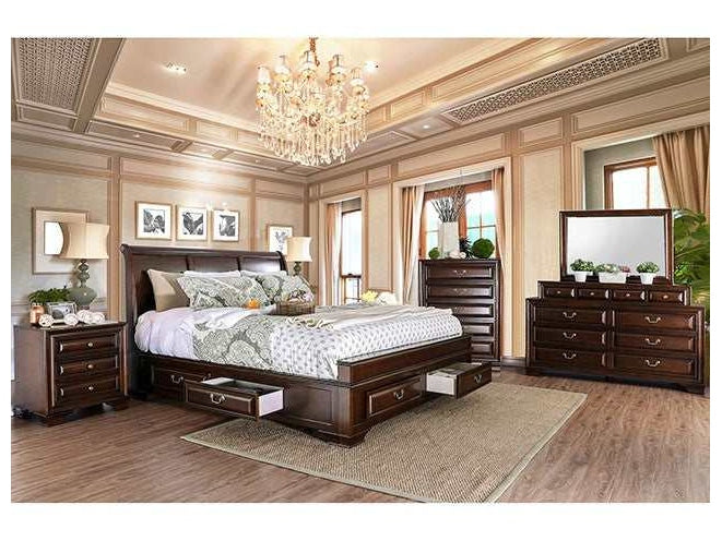 Brandt Brown Cherry Queen Bed - Ornate Home