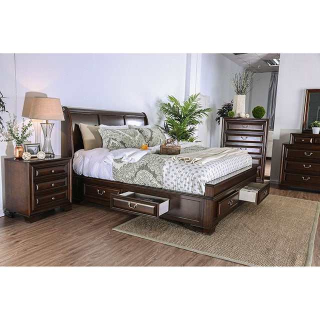 Brandt Brown Cherry Queen Bed - Ornate Home