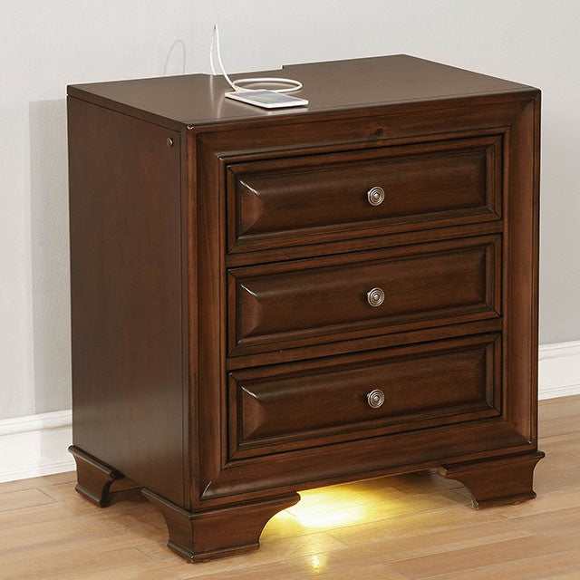 Brandt Brown Nightstand - Ornate Home