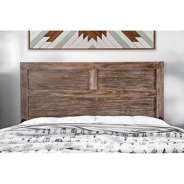 Wynton Weathered Light Oak Queen Bed - Ornate Home