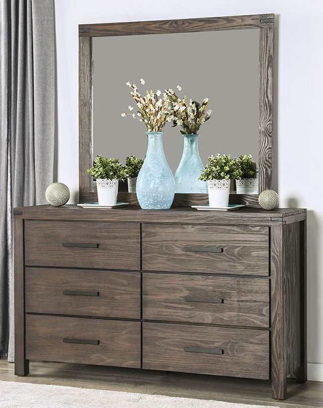 Rexburg Wire-Brushed Rustic Brown Dresser - Ornate Home