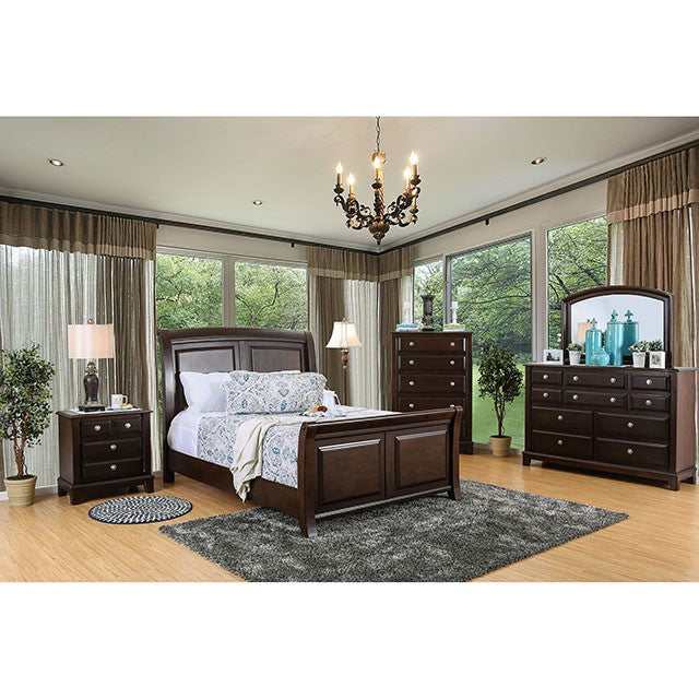 Litchville Brown Cherry Eastern King Bed - Ornate Home