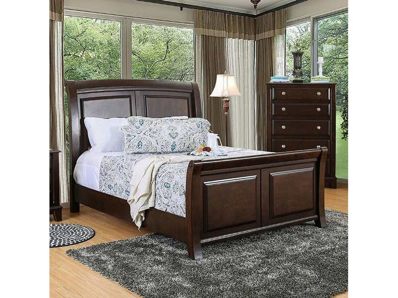 Litchville Brown Cherry California King Bed - Ornate Home