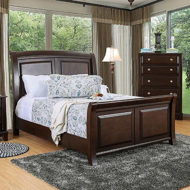 Litchville Brown Cherry Queen Bed - Ornate Home