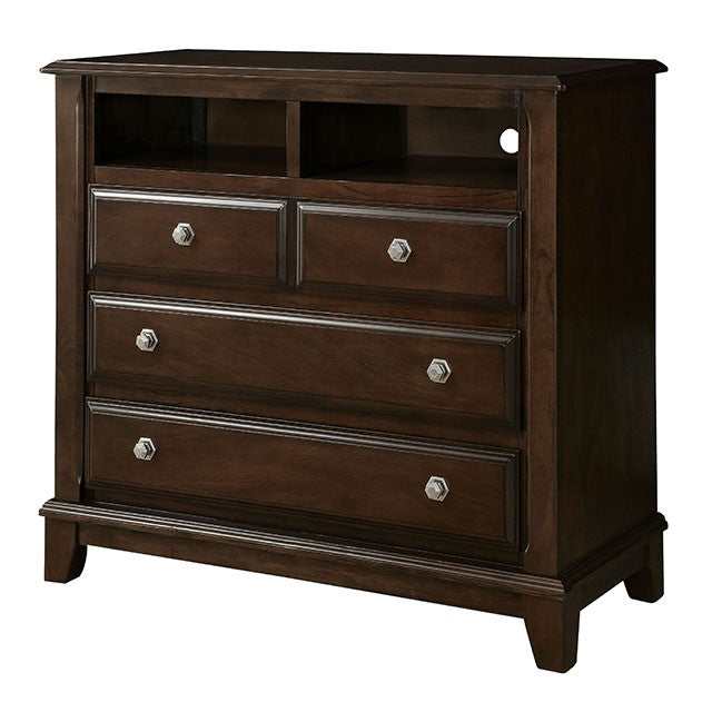 Litchville Brown Cherry Media Chest - Ornate Home