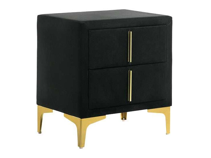 Florizel Black Nightstand - Ornate Home