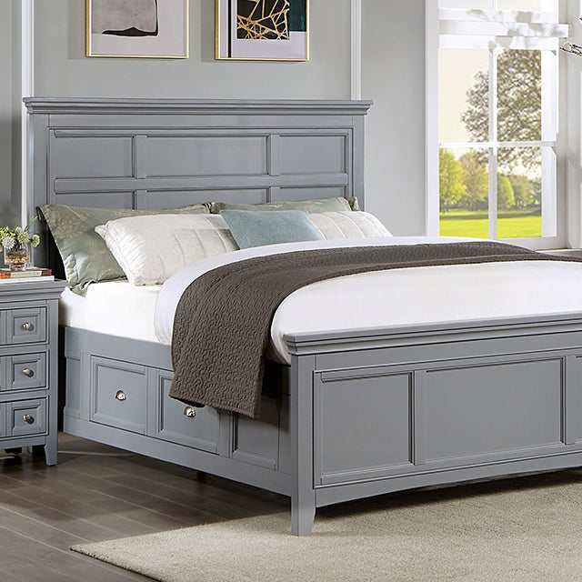 Castlile Gray California King Bed - Ornate Home