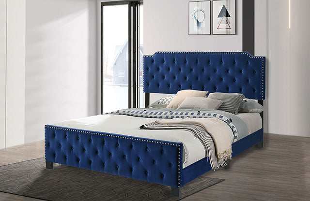 Charlize Navy Eastern King Bed - Ornate Home