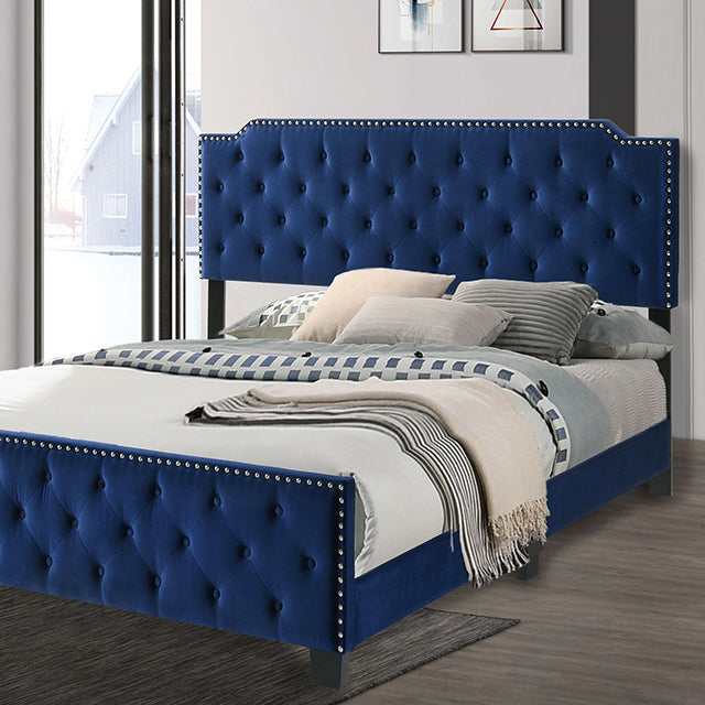 Charlize Navy Eastern King Bed - Ornate Home