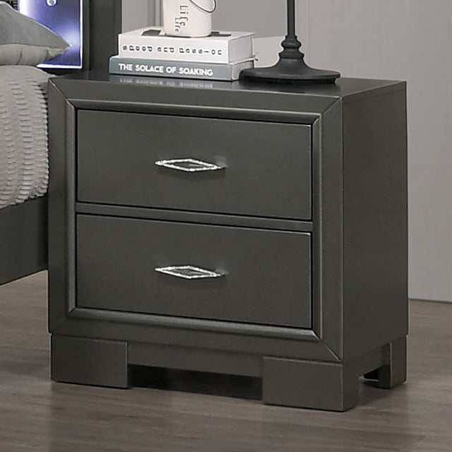 Alison Dark Walnut Nightstand - Ornate Home