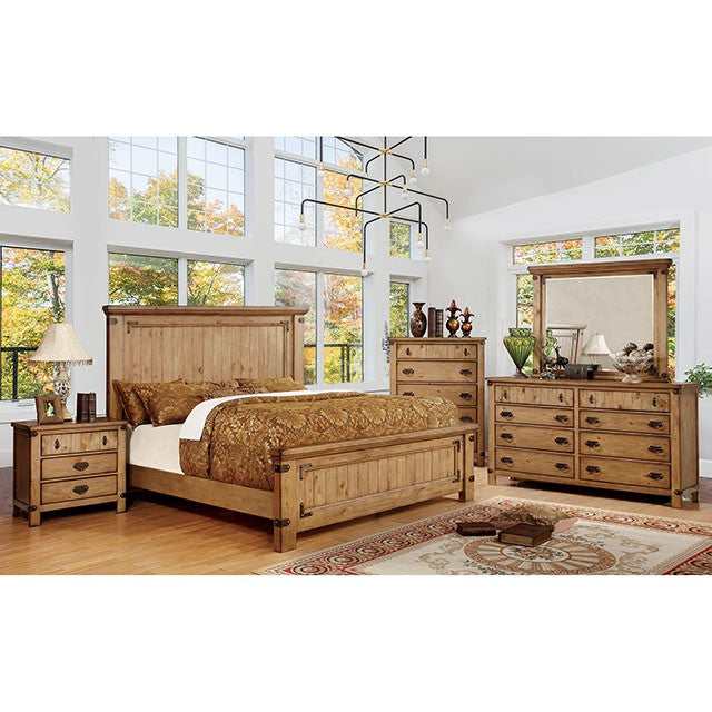 Pioneer Weathered Elm Queen Bed - Ornate Home