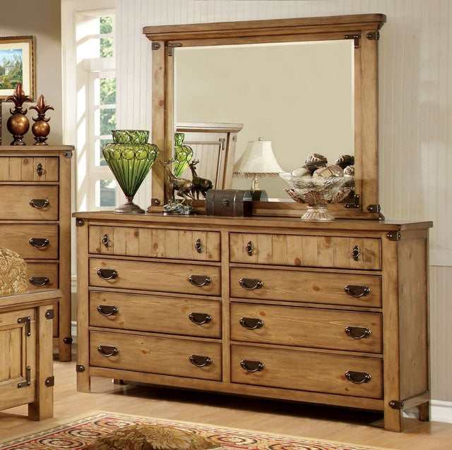 Pioneer Weathered Elm Dresser - Ornate Home