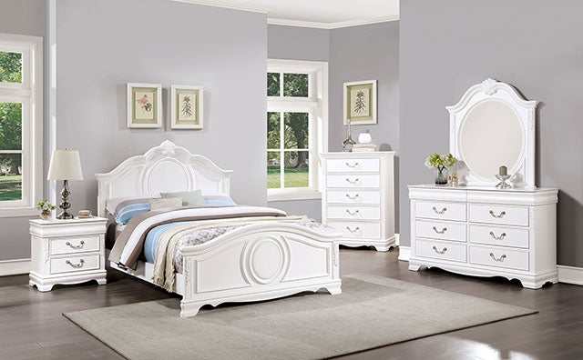 Alecia White Twin Bed - Ornate Home