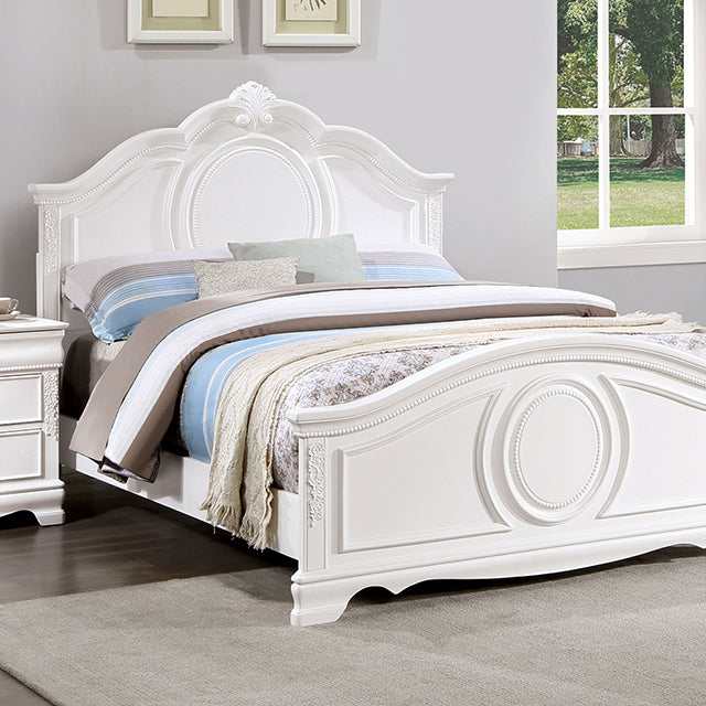 Alecia White Twin Bed - Ornate Home