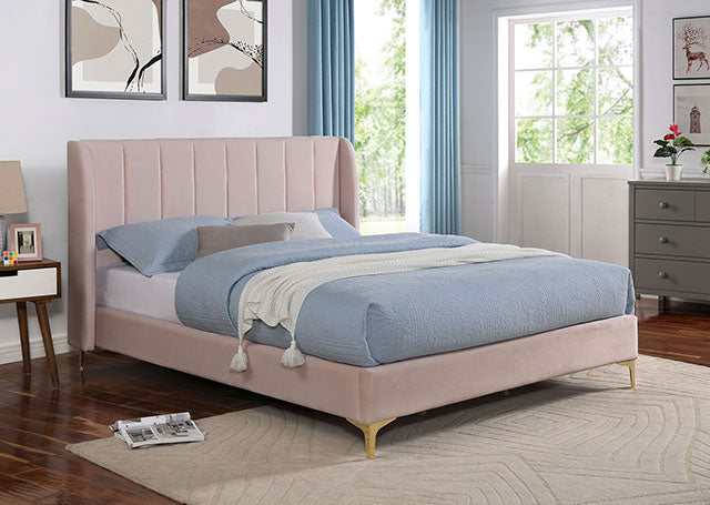 Pearl Light Pink Queen Bed - Ornate Home