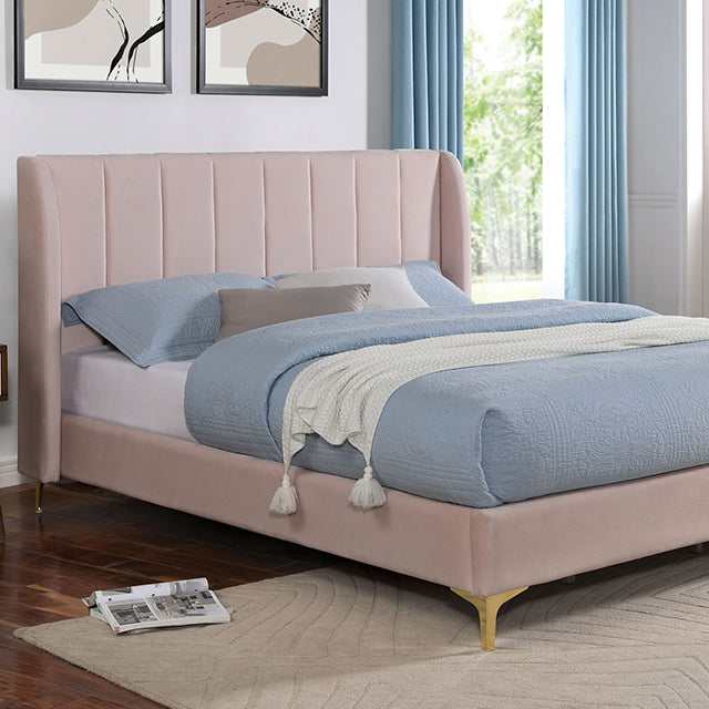 Pearl Light Pink Queen Bed - Ornate Home