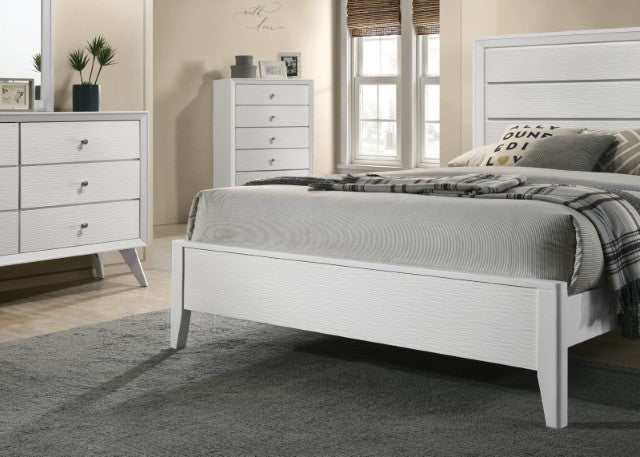 Dortmund White California King Bed - Ornate Home