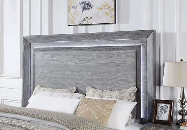 Raiden Gray Queen Bed - Ornate Home