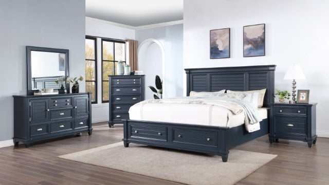 Manzanillo Slate Blue Queen Bed - Ornate Home