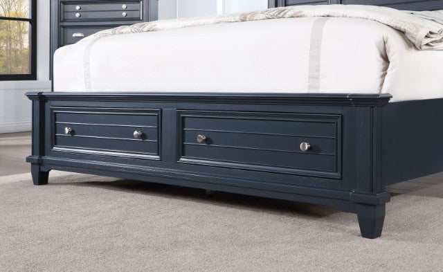 Manzanillo Slate Blue Queen Bed - Ornate Home