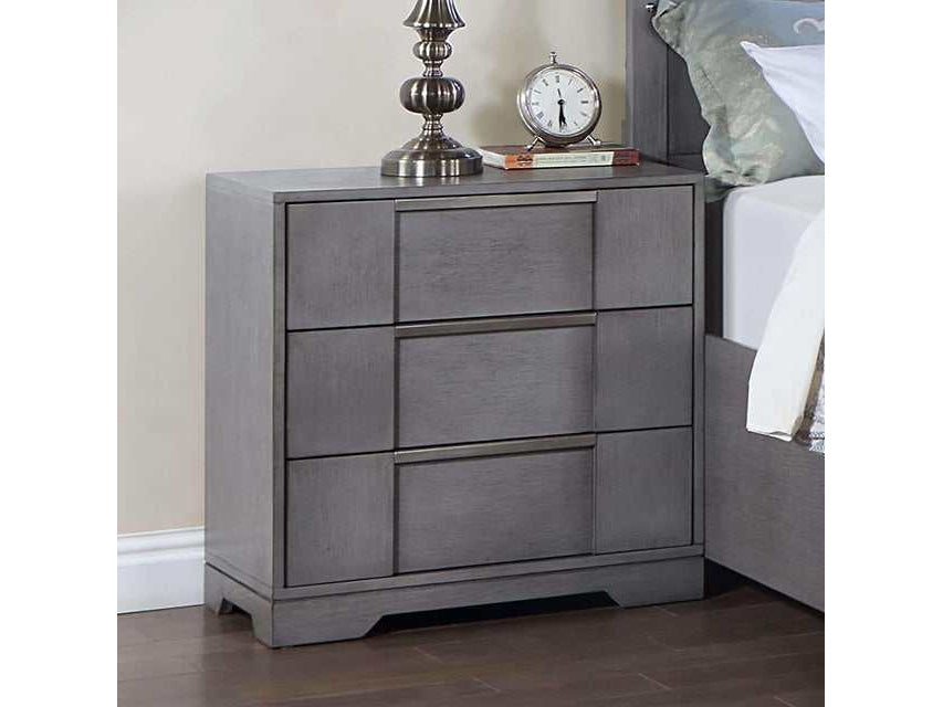 Regulus Gray Nightstand - Ornate Home