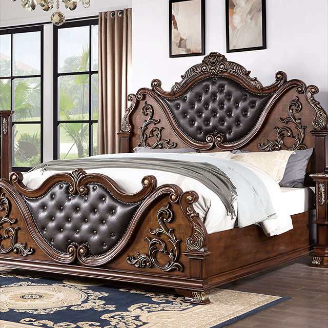 Esparanza Brown Cherry California King Bed - Ornate Home