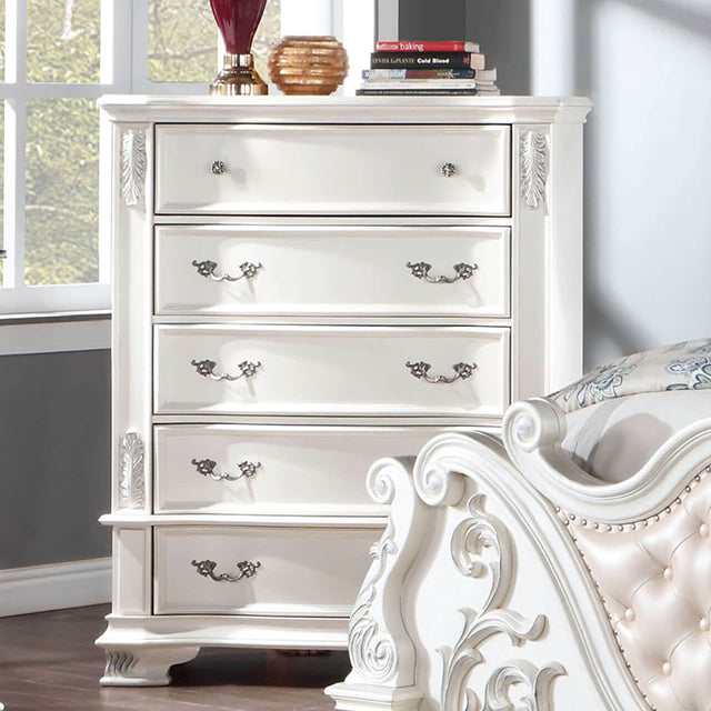 Esparanza Pearl White Chest - Ornate Home