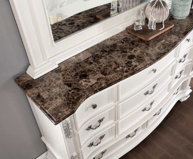 Esparanza Pearl White Dresser - Ornate Home