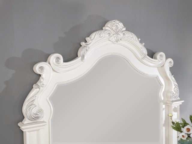 Esparanza Pearl White Mirror - Ornate Home