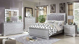 Belleterre Gray/Silver & Mirrored E. King Panel Bed - Ornate Home