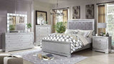 Belleterre Gray/Silver & Mirrored Nightstand - Ornate Home