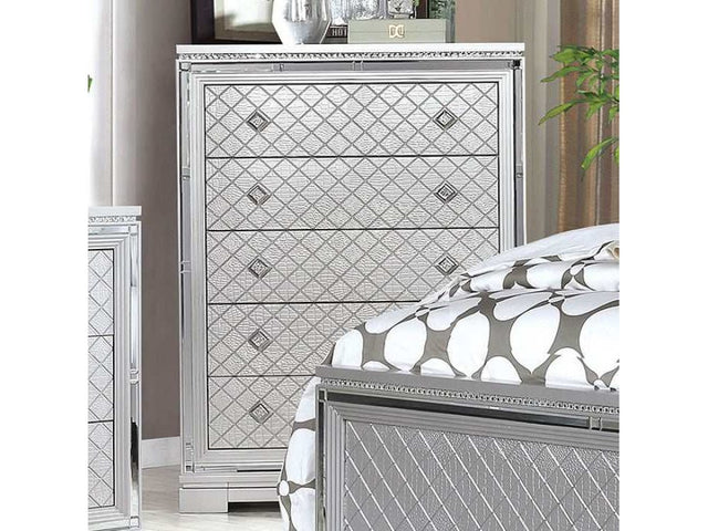 Belleterre Gray/Silver & Mirrored Chest - Ornate Home