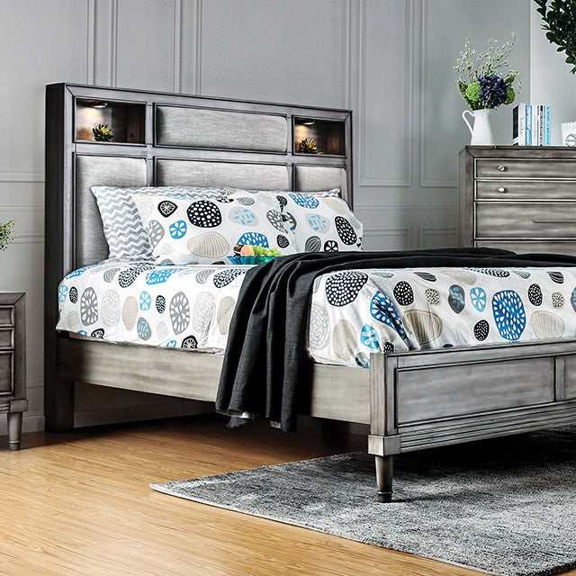 Daphne Gray Queen Bed - Ornate Home