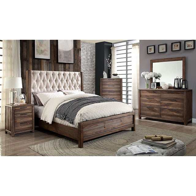 Hutchinson Rustic Natural Tone/Beige California King Bed - Ornate Home