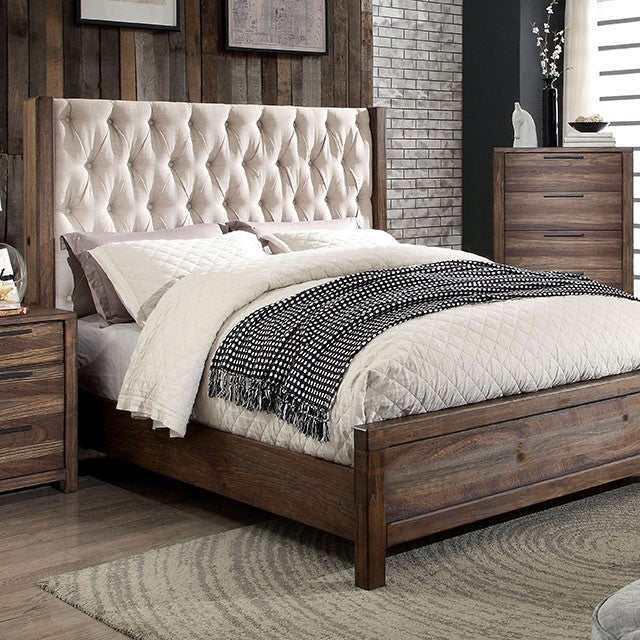 Hutchinson Rustic Natural Tone/Beige California King Bed - Ornate Home