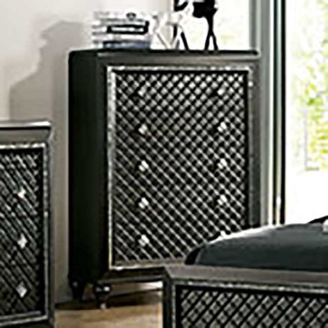 Demetria Metallic Gray Chest - Ornate Home