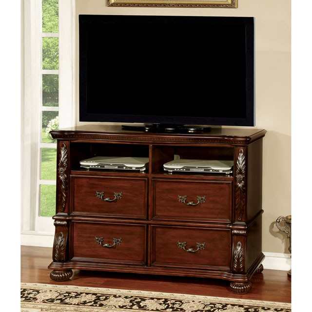 Arthur Brown Cherry Media Console / TV Stand - Ornate Home