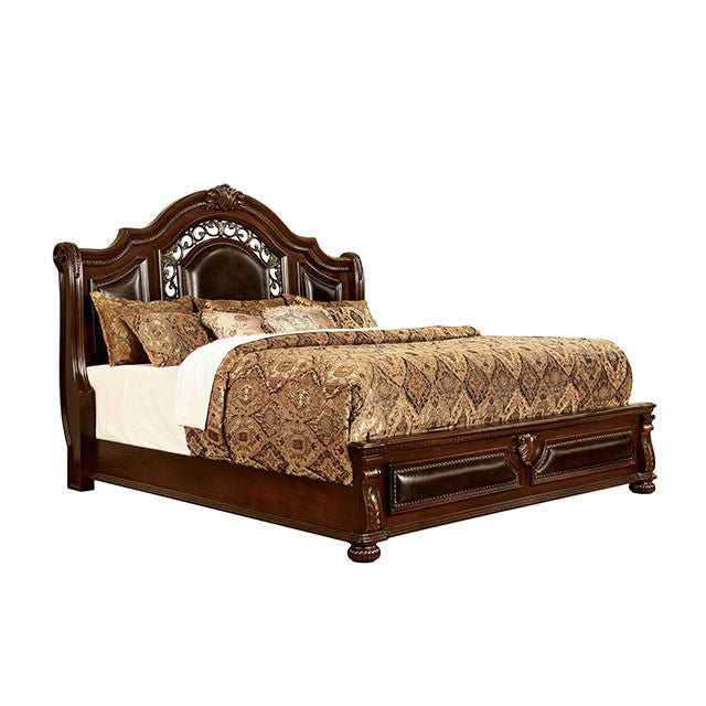 Flandreau Brown Cherry/Espresso California King Bed - Ornate Home