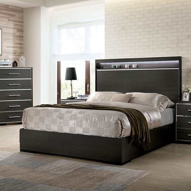 Camryn Warm Gray Eastern King Bed - Ornate Home